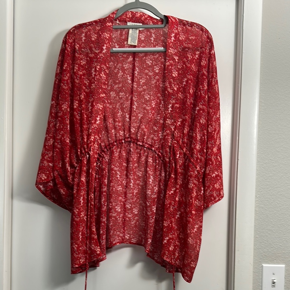 Lucky Brand Red Floral Women's Top